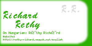 richard rethy business card